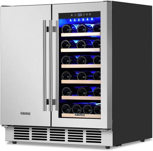 Miniatura 9 de ORYMUSE Refrigerador de bebidas de 20 pulgadas, refrigerador de bebidas para 145 latas con puerta de vidrio, enfriador de cerveza debajo