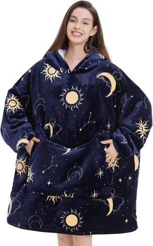 Miniatura 16 de Aemilas Wearable Blanket Hoodie - Warm Sherpa Blanket Sweatshirt as Gifts for Adult Women Mom Men, One Size Fits All