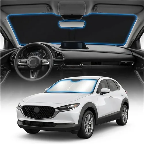 Miniatura 76 de Cubierta para parabrisas para BMW X1 E84 – Ajuste personalizado X1 E84 Accesorios 2016-2024 2025 Parasol plegable protección UV y escudo térmico