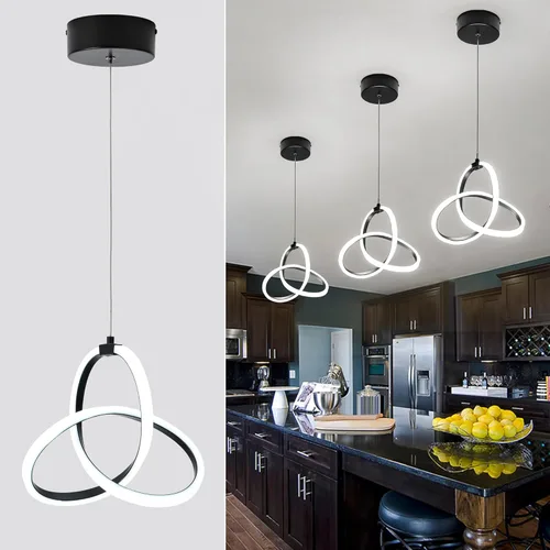 Miniatura 13 de MAYNA Lámpara Colgante LED en Espiral, Candelabro LED Moderno de 18W, 4000K Lámpara Colgante de Altura Ajustable para Cocina, Sala de Estar