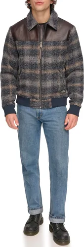 Miniatura 3 de Levi's Men's Mixed Media Western Plaid Bomber Jacket