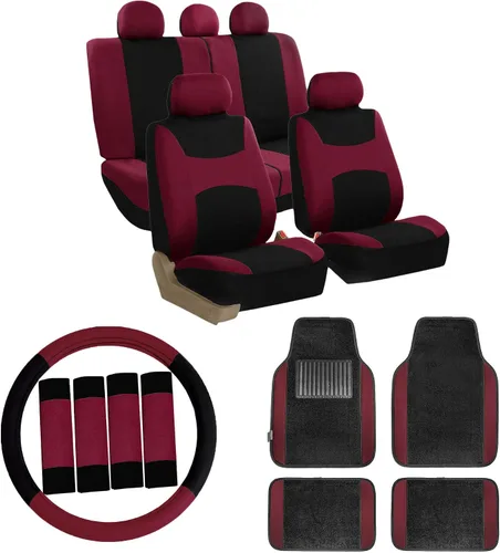 Miniatura 10 de FH Group FH-FB030115 Combo Set: Fundas de asiento de tela ligera y brisa (Aptas para bolsa de aire y división) W. FH2033 + F14407 Alfombrillas