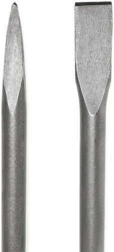 Miniatura 4 de XtremepowerUS Cinceles de hormigón plano y punta de 2 piezas para martillo eléctrico de demolición de 5/8 pulgadas, vástago hexagonal de 2 piezas