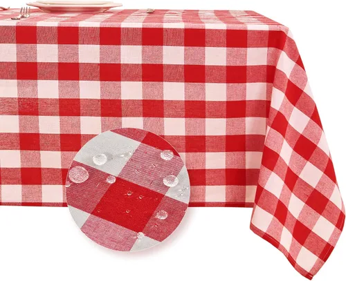 Miniatura 20 de BALCONY & FALCON Mantel Rectangular Estilo Jacquard Resistente al Agua Cubierta de Mesa para Comedor Cocina Café Fiestas y Uso al Aire Libre
