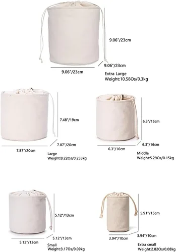 Miniatura 2 de Organizador de bolso alto para mujer, de lona, redondo, organizador de bolso, bolso organizador redondo para cosméticos, bolsa de maquillaje