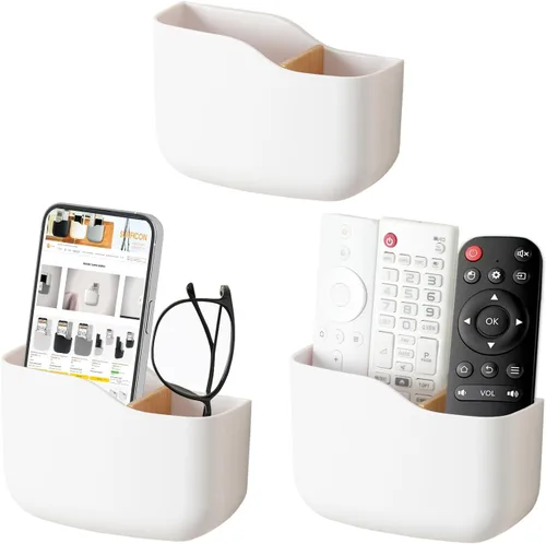Miniatura 10 de SUNFICON Soporte remoto de montaje en pared, ventilador de TV, soporte de control remoto, organizador de pared, soporte de teléfono para oficina