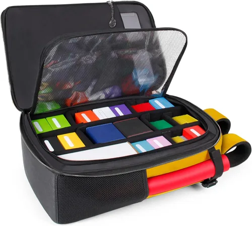 Miniatura 14 de ENHANCE Mochila MTG para almacenamiento de tarjetas TCG, mochila TCG para cajas de cubierta, tarjetas con funda, tapetes de juego, accesorios MTG