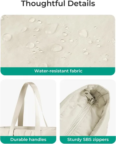 Miniatura 48 de BAGSMART Bolsa de mano para mujer con cremallera, bolsa de gimnasio con compartimentos, bolsa de trabajo para enfermera, baile, bolsa de yoga