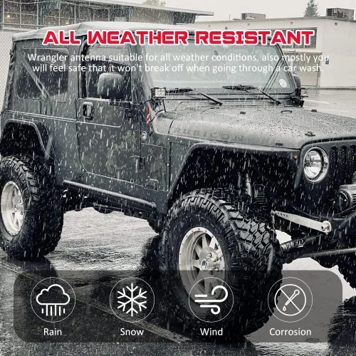 Miniatura 5 de para antena Jeep Gladiator, diseño de bandera estadounidense, 5.5 pulgadas