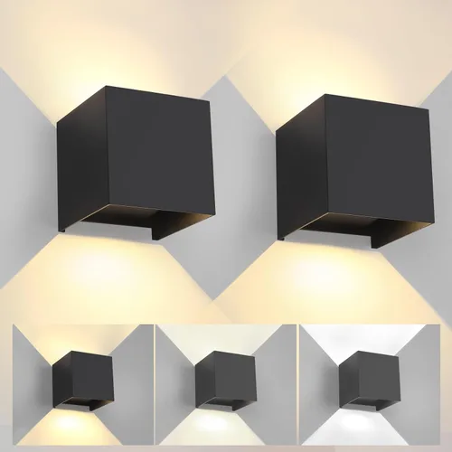 Miniatura 23 de 2 piezas de luces de pared G9 para exterior/interior, apliques de pared con luces hacia arriba y abajo, IP65 impermeables, iluminación moderna