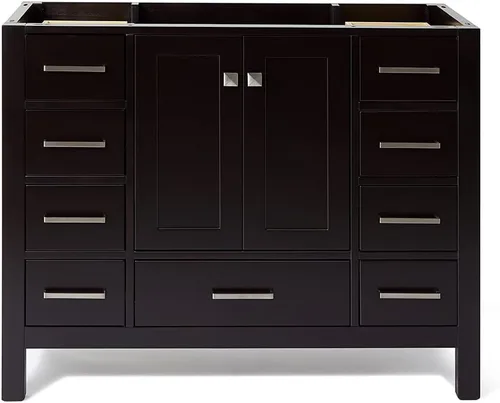 Miniatura 67 de ARIEL Cambridge - Mueble base de tocador de baño de 36 pulgadas, madera maciza, 2 puertas de cierre suave, 5 cajones de cola de milano