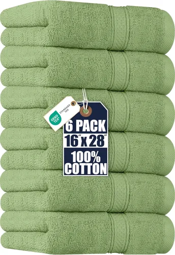 Miniatura 10 de Utopia Towels- Paquete de 6 toallas de mano prémium, 100% algodón hilado en anillo, ultrasuaves y altamente absorbentes, 18 oz/m2 (600 g/m2), 16 x