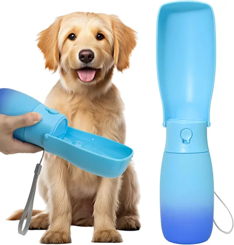 Miniatura 11 de Botella de agua para perros, cuenco de agua de viaje para cachorros, dispensador de agua portátil a prueba de fugas para cachorros, botella de agua