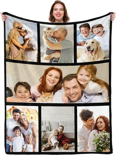 Miniatura 7 de Regalos para parejas, manta personalizada con foto, manta de franela personalizada, regalos para novio, novia, mujeres, hombres, mamá, papá, K-1 Foto