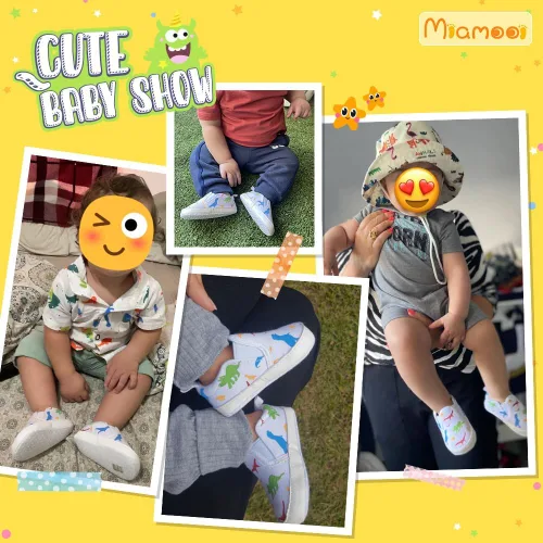 Miniatura 2 de Miamooi Zapatos deportivos para bebés, niños y niñas, suela suave, zapatos de primera caminata, informales, planos, ligeros, para cuna