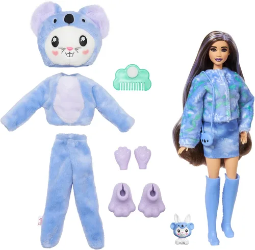 Miniatura 7 de Muñeca Barbie Cutie Reveal y Accesorios con Disfraz de Animal y 10 Sorpresas Incluyendo Cambio de Color, Conejo como Koala en Serie Temática
