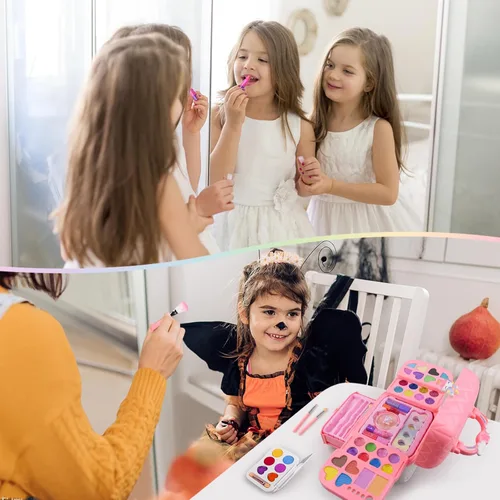 Miniatura 6 de Kit de maquillaje para niños de 80 piezas para niños de 3, 4, 5, 6, 7, 8 años, juguete de unicornio para niñas pequeñas, cumpleaños, juguetes
