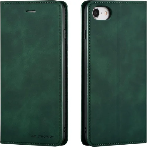 Miniatura 25 de QLTYPRI Funda para iPhone 6 Plus/6S Plus, cubierta de piel PU con tarjetero, funda tipo billetera con solapa magnética y a prueba de golpes - Vino