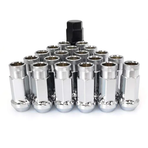 Tuercas cromadas M12 x 1.5 para rueda de extremo abierto, asiento de bellota cónica, tuerca forjada, juego de 20 tuercas de carrera, 2 piezas en