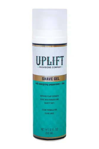 Uplift Provisions - Gel de afeitar transparente para hombres y mujeres, infundido con extractos de plantas para un afeitado ultra suave, dejando la