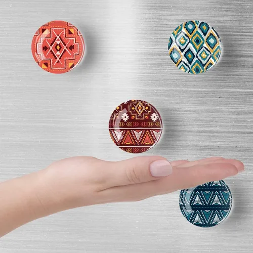 Miniatura 6 de 12 piezas de imanes de nevera de vidrio con fuerte magnetismo, adhesivo para nevera, decoración de nevera de cristal de estilo bohemio