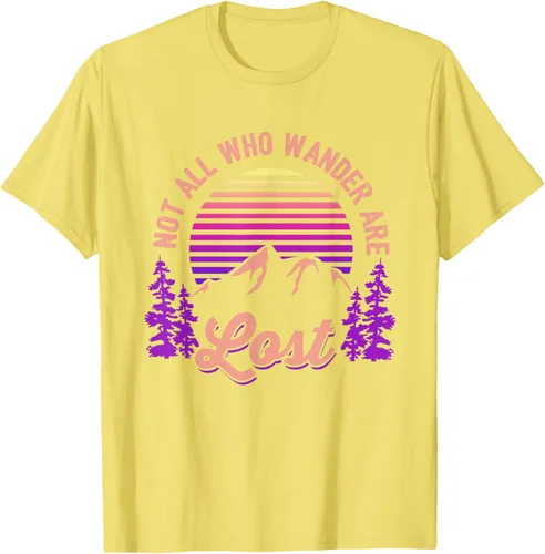 Miniatura 77 de Not All Who Wander Are Lost Vintage Mountains - Camiseta de senderismo, Negro, S