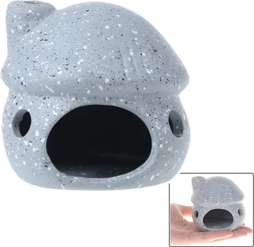 Miniatura 8 de Decoración de Acuario Cerámica Casa de Hongos Ornamento Paisajismo de Tanque de Peces Cerámica Ocultar Cueva Hábitat Choza Camarones Pequeños