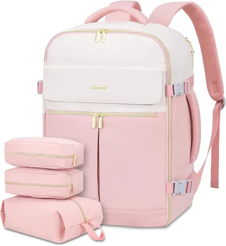 Miniatura 19 de LOVEVOOK - Mochila de Mano, Mochila de Viaje de 40L para Mujer con 3 Cubos de Embalaje, Mochilas de viaje