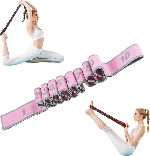 Miniatura 18 de Banda de resistencia de fitness para estiramiento y yoga, ejercicio de tirador de moda, bandas elásticas de ejercicio de 8/10 bucles para adultos