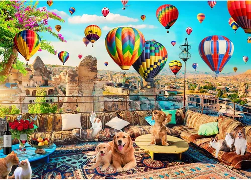 Jigsaw Puzzles 1000 Pieces -1000 Piece Puzzles for Adults 1000 Pieces Pieces Puzzle Game Decompression Toys hot air Ball Puzzle…