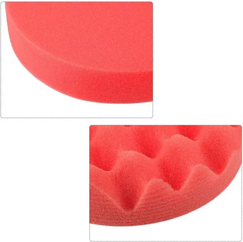 Miniatura 5 de uxcell Kit de almohadilla de pulido de taladro de espuma de 3 pulgadas, 7 almohadillas de esponja onduladas, 1 almohadilla de lana, 1 almohadilla