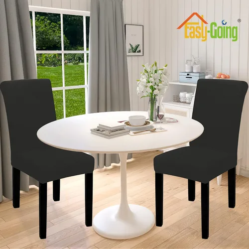 Miniatura 2 de Easy-Going - Juego de 2 fundas para sillas de comedor 100% impermeables, de tela Jacquard elástica, fundas protectoras removibles y lavables
