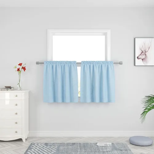 Miniatura 37 de UPOPO Cortinas de Niveles Beige Sobre Fregadero con Textura de Lino para Ventana de Cocina de 16 Pulgadas de Largo Caravana Privacidad Pequeñas