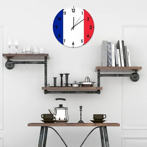 Miniatura 473 de Cheyan Reloj de pared con bandera de Canadá de 12 pulgadas, silencioso, sin tictac, de PVC, funciona con pilas, reloj redondo decorativo, regalo