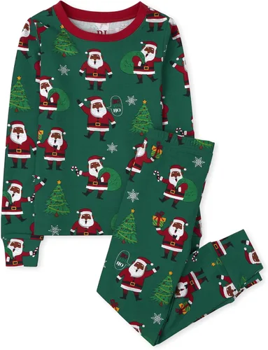 The Children's Place Baby Girls 2 Piece Family Matching, Cheerful Christmas Pajama Sets, Cotton
