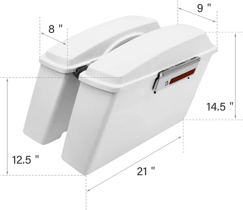 Miniatura 3 de Alforjas rígidas con soportes de conversión cromados para Harley Davidson 1984-2017 Softail Modelos FLST, FLSTC, FLSTF, FLSTN FLSTS, Rojo