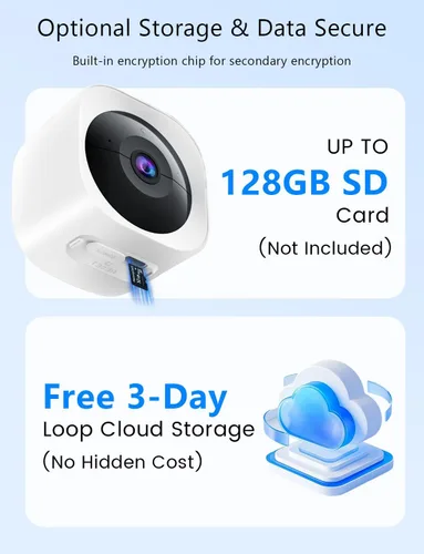 Miniatura 8 de Cámaras de seguridad Viigytek inalámbricas para exteriores magnéticas, WiFi 2.4G 2K alimentadas por batería, detección de movimiento de inteligencia