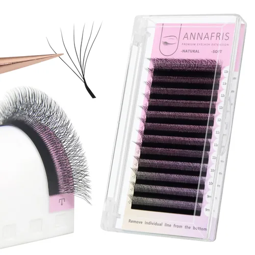 Extensiones de pestañas postizas 6D en forma de W, 0.003 in, rizo D, 0.31-0.59 pulgadas, volumen mixto, suministros de maquillaje, extensiones de