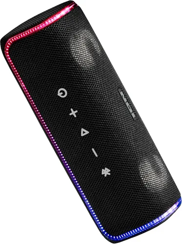 ION Audio Slam Jam-IPX7 - Altavoz Bluetooth impermeable con micrófono, batería recargable, 15 sonidos de batería, entrada auxiliar y puerto de carga