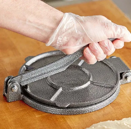 Miniatura 3 de Soro Essentials - Prensa de tortilla de hierro fundido de 7.5 pulgadas, color gris- Máquina de tortillas manual resistente con mango cómodo Prensa