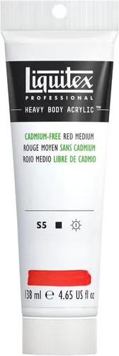 Miniatura 182 de Liquitex Pintura Acrílica Profesional de Cuerpo Pesado, Tubo de 2 oz (59ml), Rojo Fluorescente