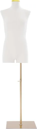 Miniatura 20 de Maniquí masculino con forma de cuerpo de maniquí, 27.5 a 51 pulgadas de altura ajustable de media longitud, modelo de ropa para exhibición