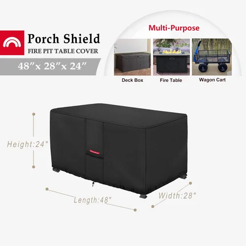 Miniatura 2 de Porch Shield - Funda para chimenea de patio - Funda impermeable 600D para chimenea de exteriores rectangular - Protector de cubierta de mesa