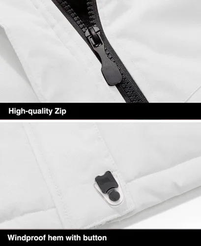 Miniatura 7 de MAGCOMSEN - Chaqueta de invierno para hombre, impermeable, abrigada, con forro polar y múltiples bolsillos