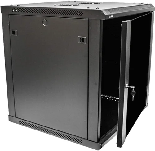 Miniatura 9 de Navepoint 9U Deluxe IT - Gabinete para montaje en pared, 19 pulgadas, rack de red de servidores con puerta de vidrio con bloqueo, 24 pulgadas