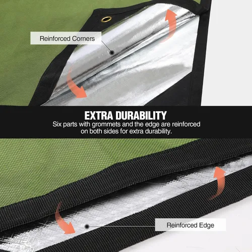 Miniatura 5 de RedSwing Manta de Supervivencia de Servicio Pesado, Lona Térmica de Emergencia Impermeable, Mantas Reflectantes Multiusos Aisladas para Todo Tipo