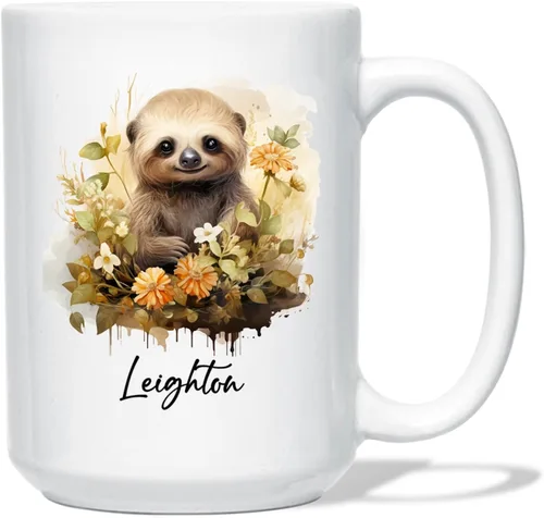 Miniatura 17 de Taza de café de bisonte personalizada de 11 onzas y 15 onzas, taza de té blanca de bisonte bebé, regalos para niñas, niños, niñas, niños, mejores