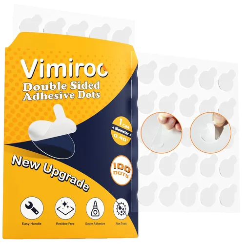 Adhesivos de Puntos Doble Cara – 100 piezas de masilla adhesiva impermeable pequeña, tachuela adhesiva transparente removible para manualidades,