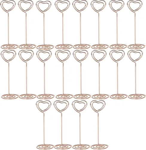 Miniatura 2 de Soporte para números de mesa de boda, paquete de 20 portatarjetas de nombre, soporte para fotos (paquete de 20, negro)