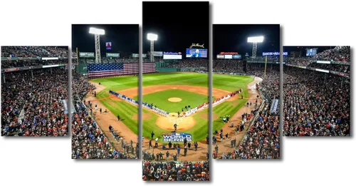 Miniatura 90 de Arte para pared, lienzo para estadio deportivo, arte para pared, diseño de campo de Wrigley en Chicago, pinturas de Chicago, impresiones sobre